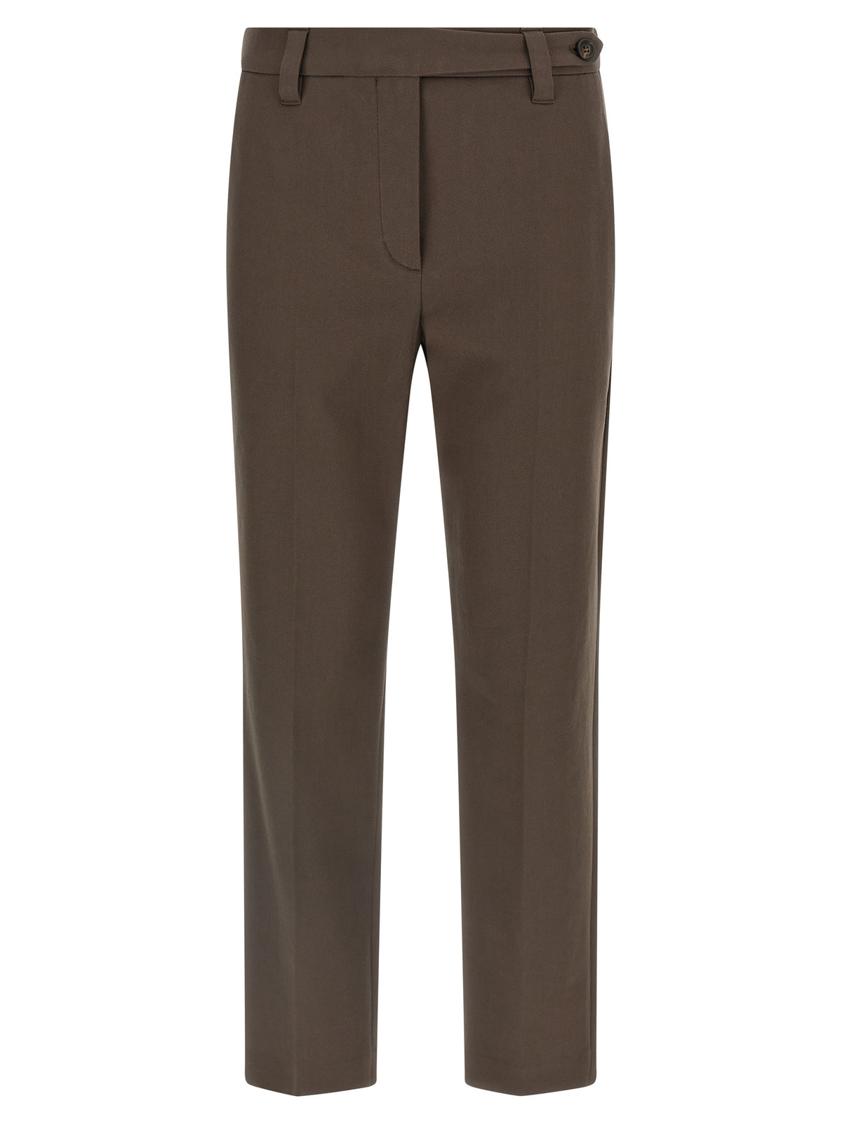 Brunello Cucinelli Brown Cotton Casual Women's Pants