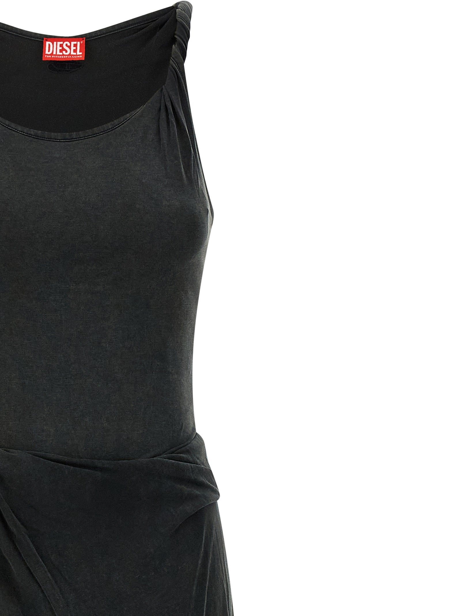 Diesel Black Modal Long Women's Dress