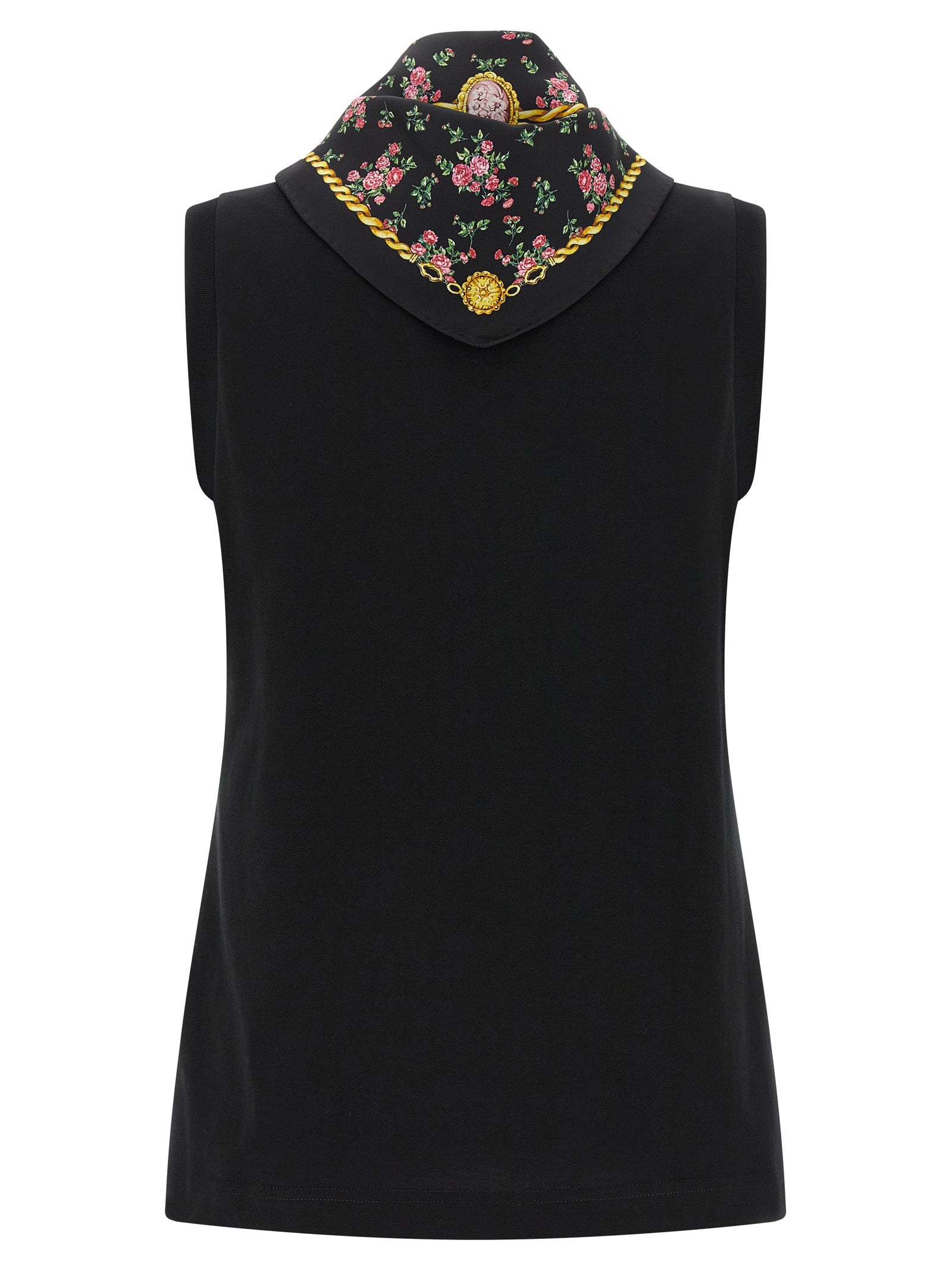 Dolce & Gabbana Black Cotton Sleeveles Women's T-Shirt