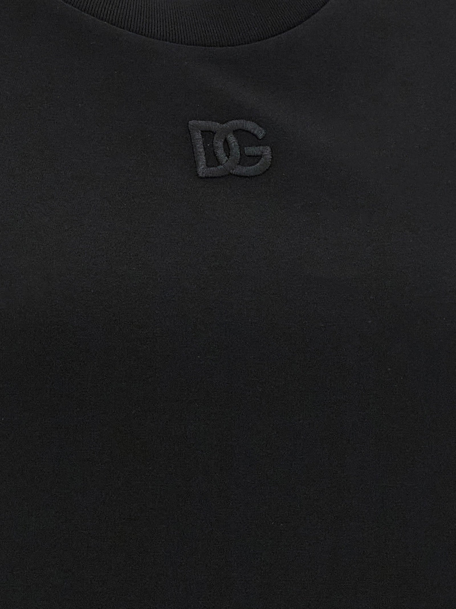 Dolce & Gabbana Black Cotton Sleeveles Women's T-Shirt