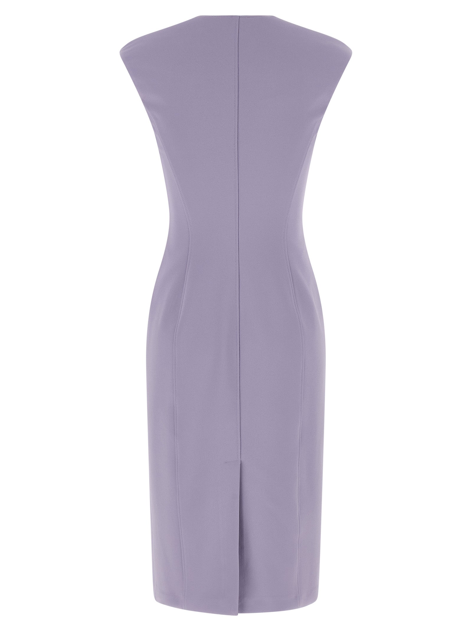 Elisabetta Franchi Purple Polyester Midi Women's Dress