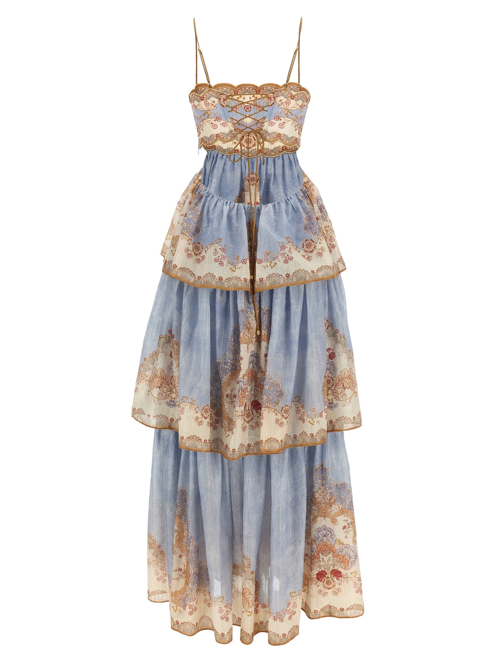 Zimmermann Blue Cotton Long Women's Dress