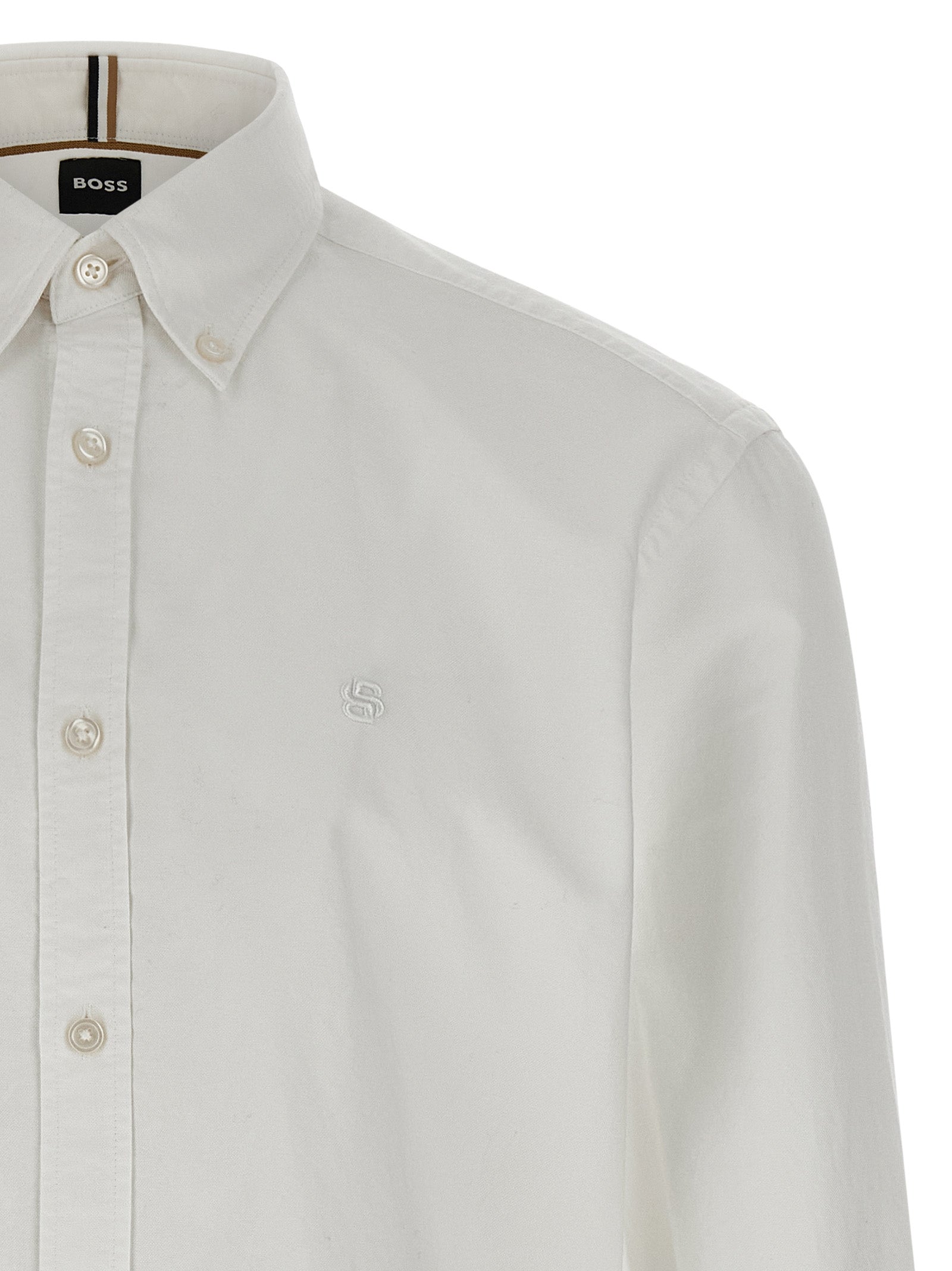 Hugo Boss White Cotton Men's Blouse