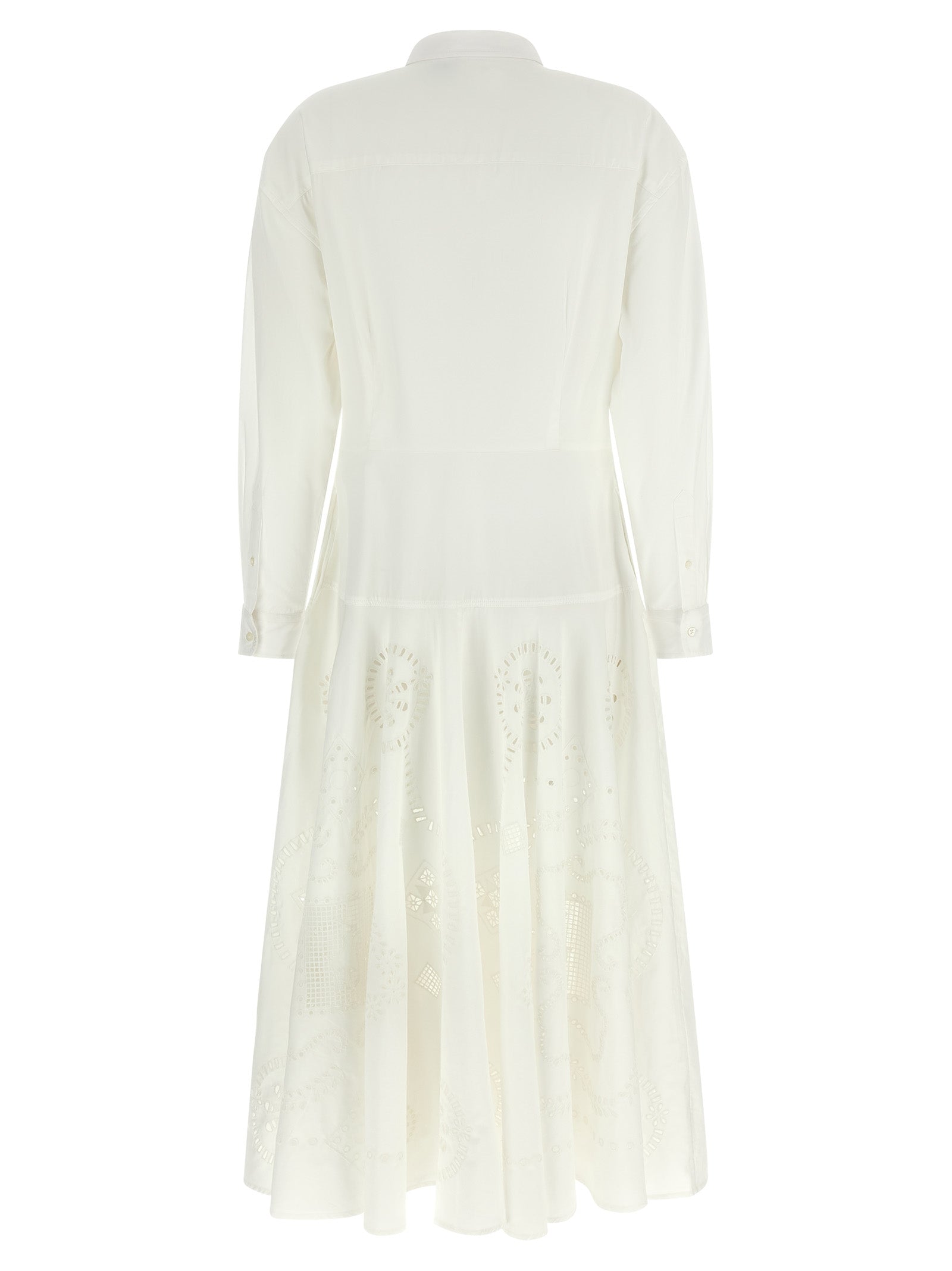 Polo Ralph Lauren White Cotton Midi Women's Dress