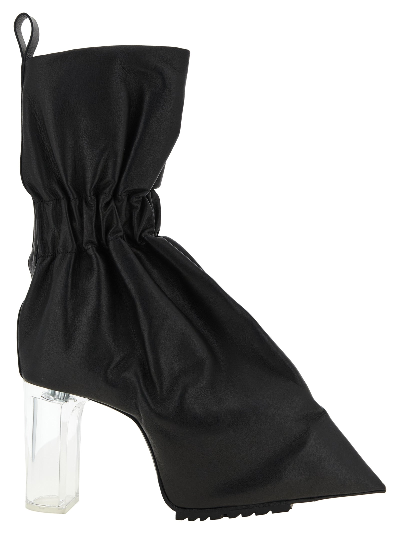 Rick Owens Black Calfskin Ankle Women's Boots