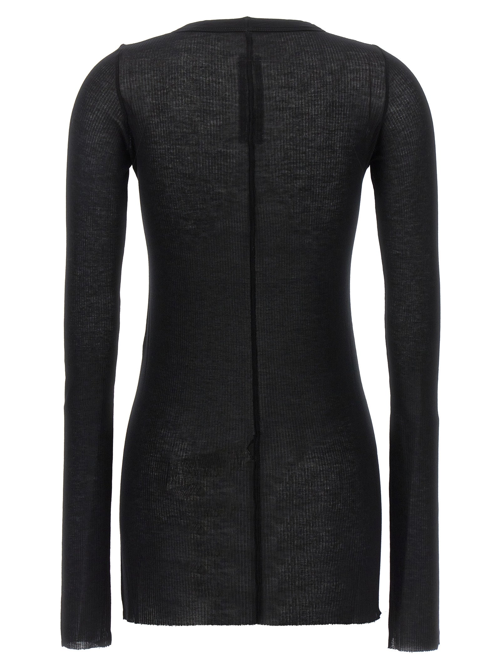 Rick Owens Black Viscose Long Sleeve Women's T-Shirt