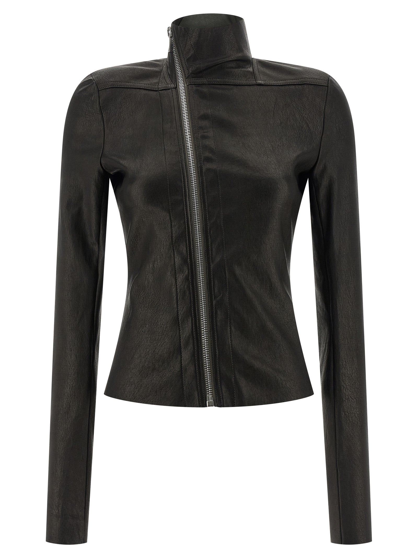 Rick Owens Black Lamb Leather Leather Women's Jacket