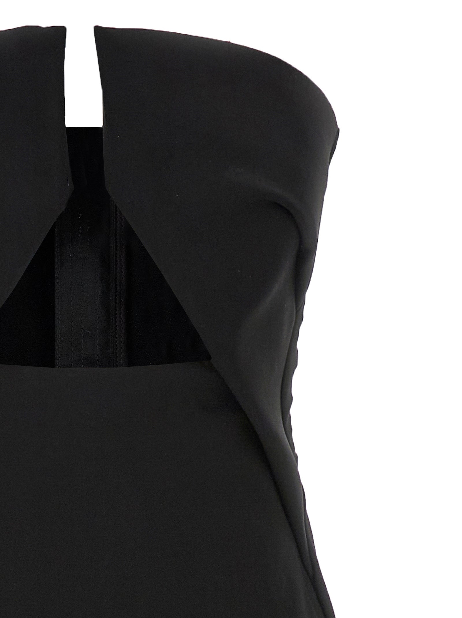 Rick Owens Black Wool Long Women's Dress