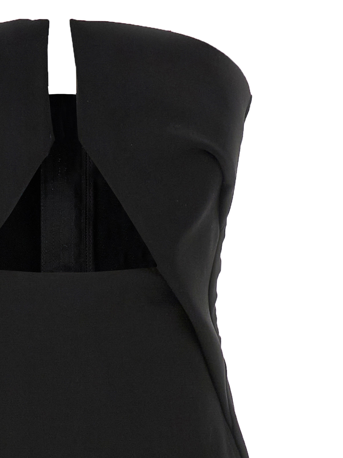 Rick Owens Black Wool Long Women's Dress
