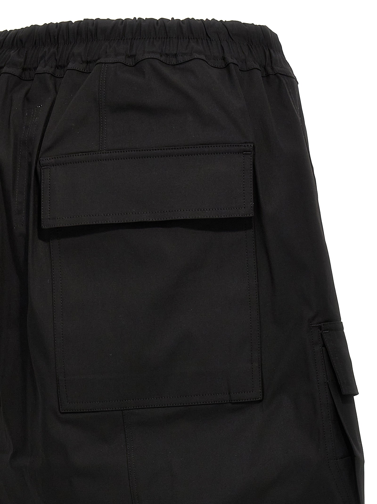 Rick Owens Black Cotton Bermuda Men's Shorts