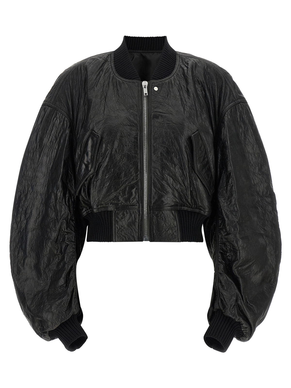Rick Owens Black Lamb Leather Leather Women's Jacket