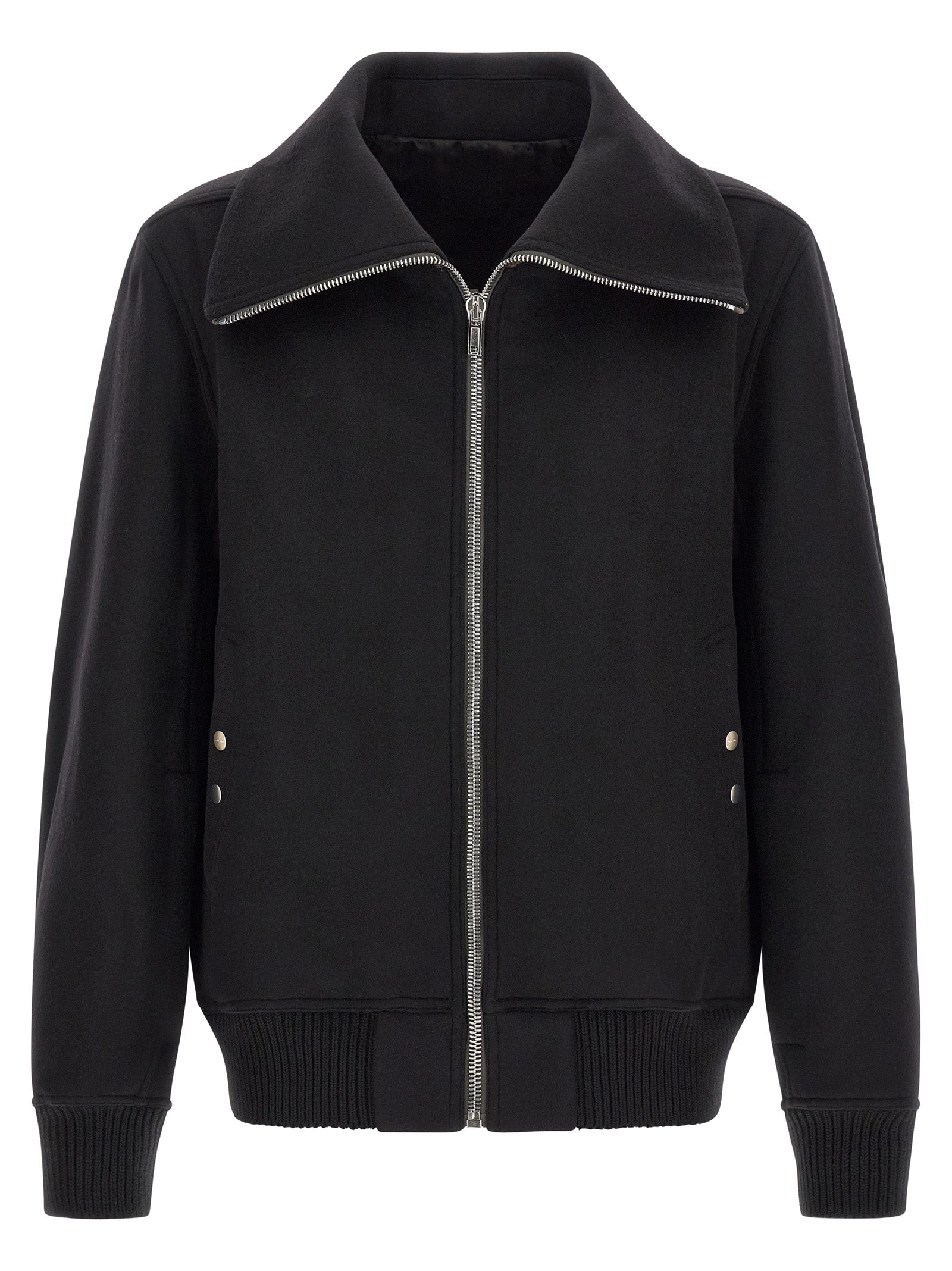 Rick Owens Black Virgin Wool Men's Bomber