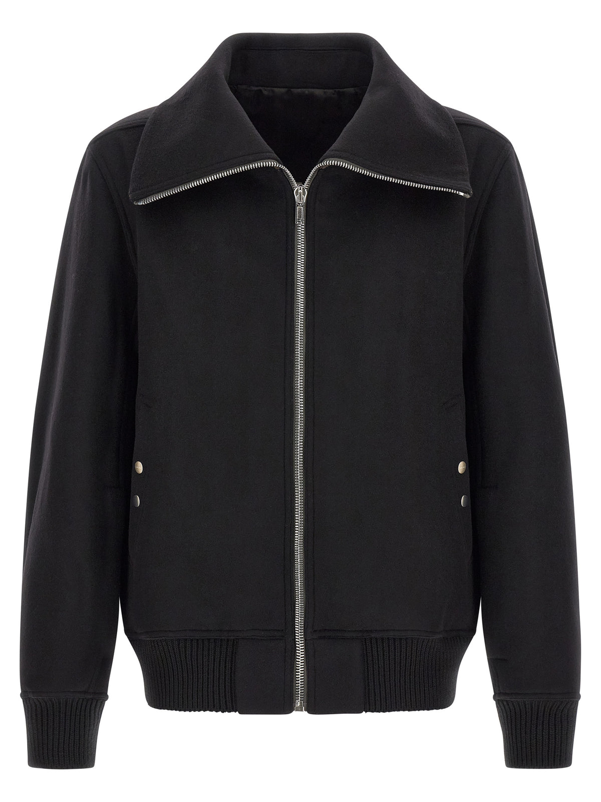 Rick Owens Black Virgin Wool Men's Bomber