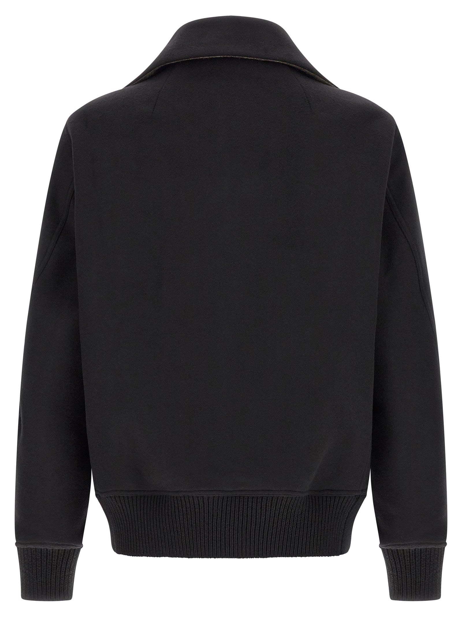 Rick Owens Black Virgin Wool Men's Bomber