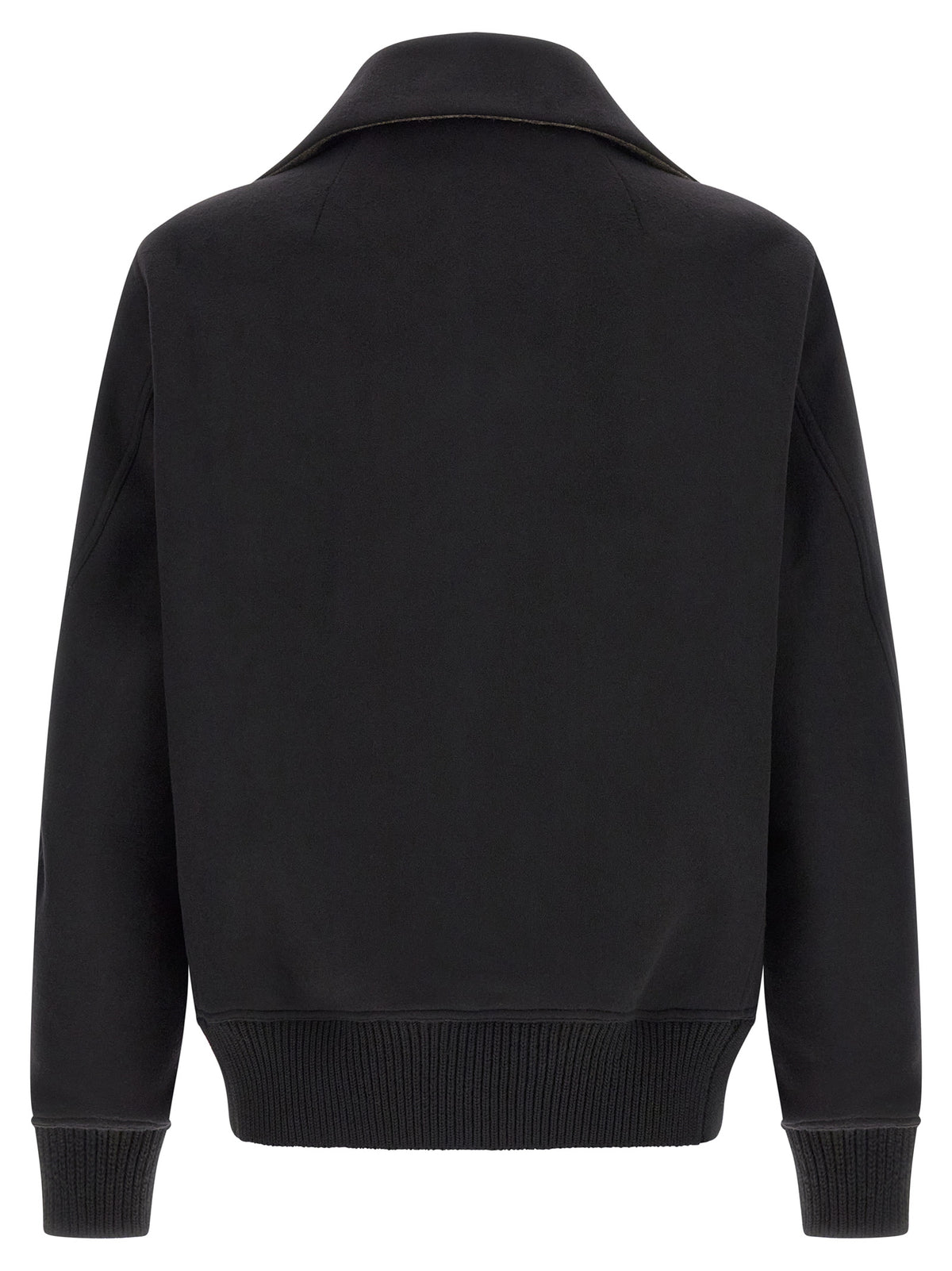 Rick Owens Black Virgin Wool Men's Bomber