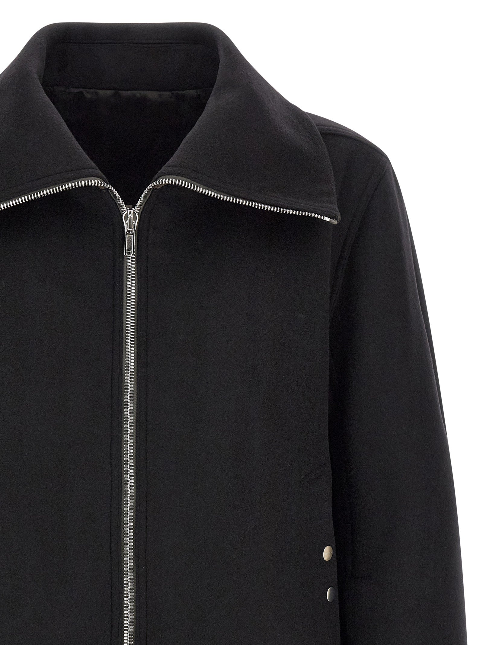 Rick Owens Black Virgin Wool Men's Bomber