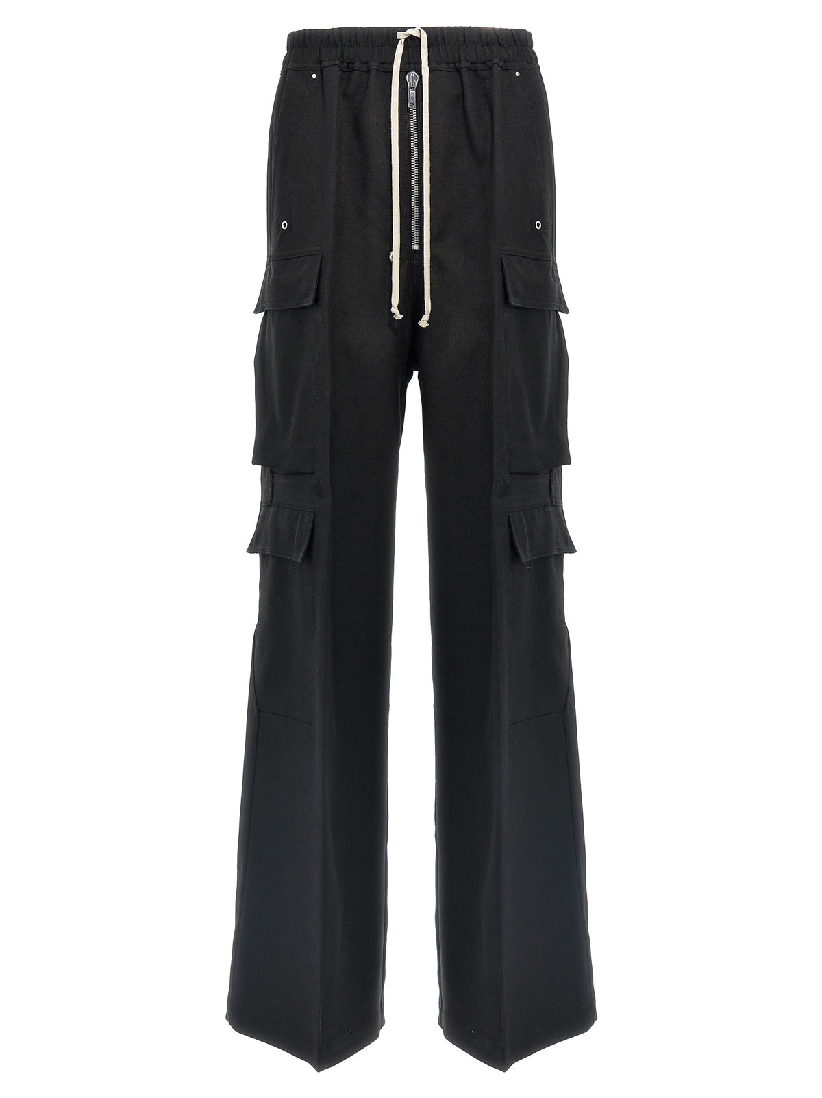 Rick Owens Black Wool Cargo Women's Pants