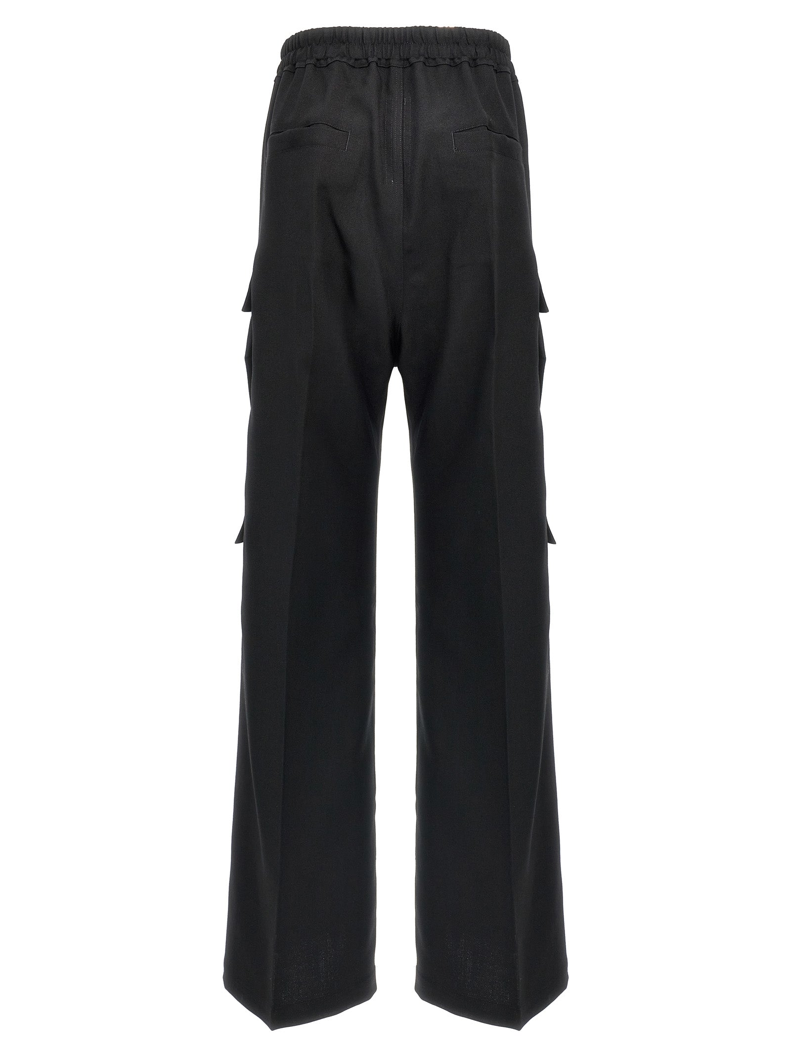 Rick Owens Black Wool Cargo Women's Pants