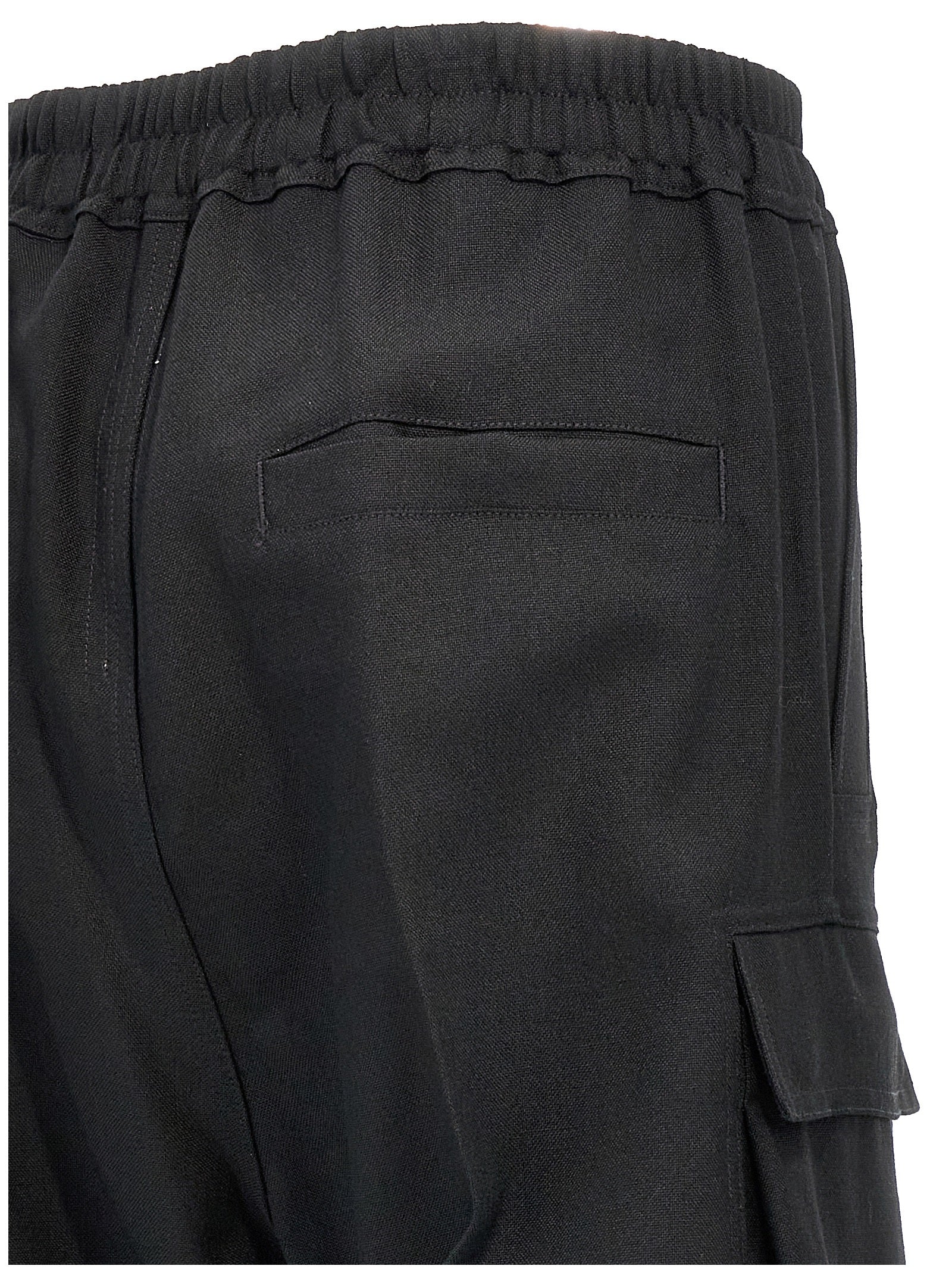 Rick Owens Black Wool Cargo Women's Pants