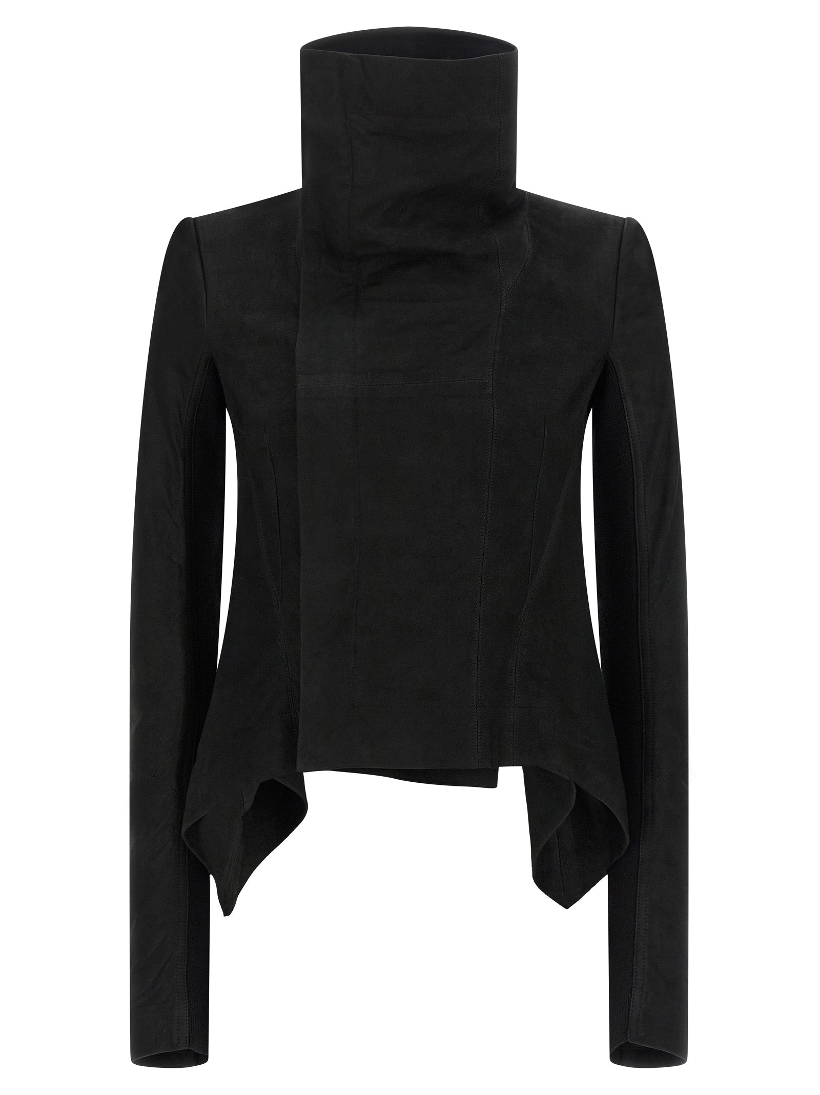 Rick Owens Black Lamb Leather Leather Women's Jacket