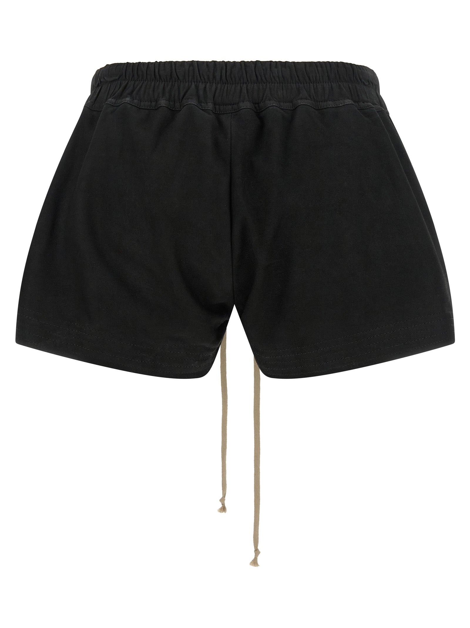 Rick Owens Black Lamb Leather Bermuda Women's Shorts