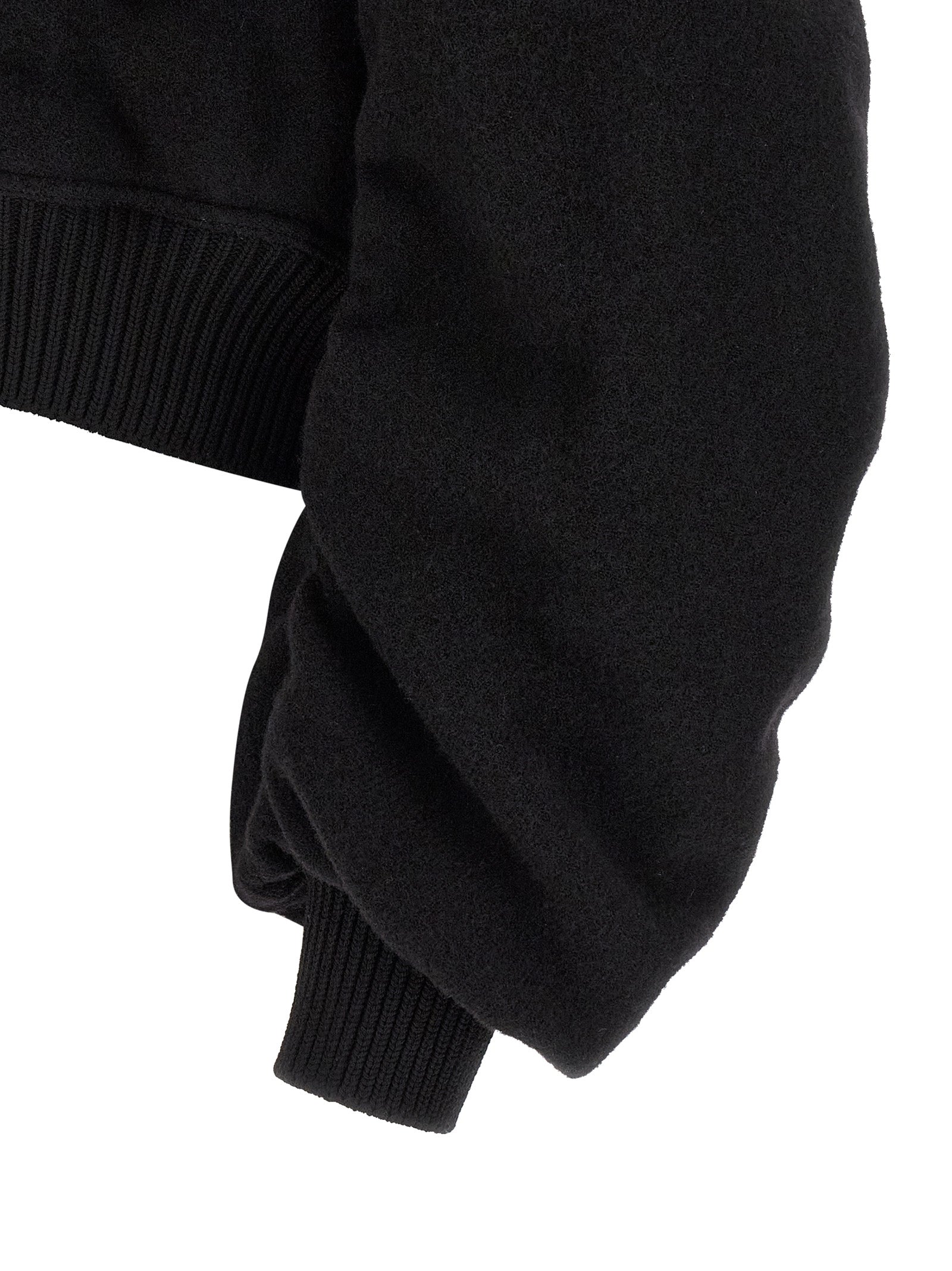 Rick Owens Black Virgin Wool Men's Bomber