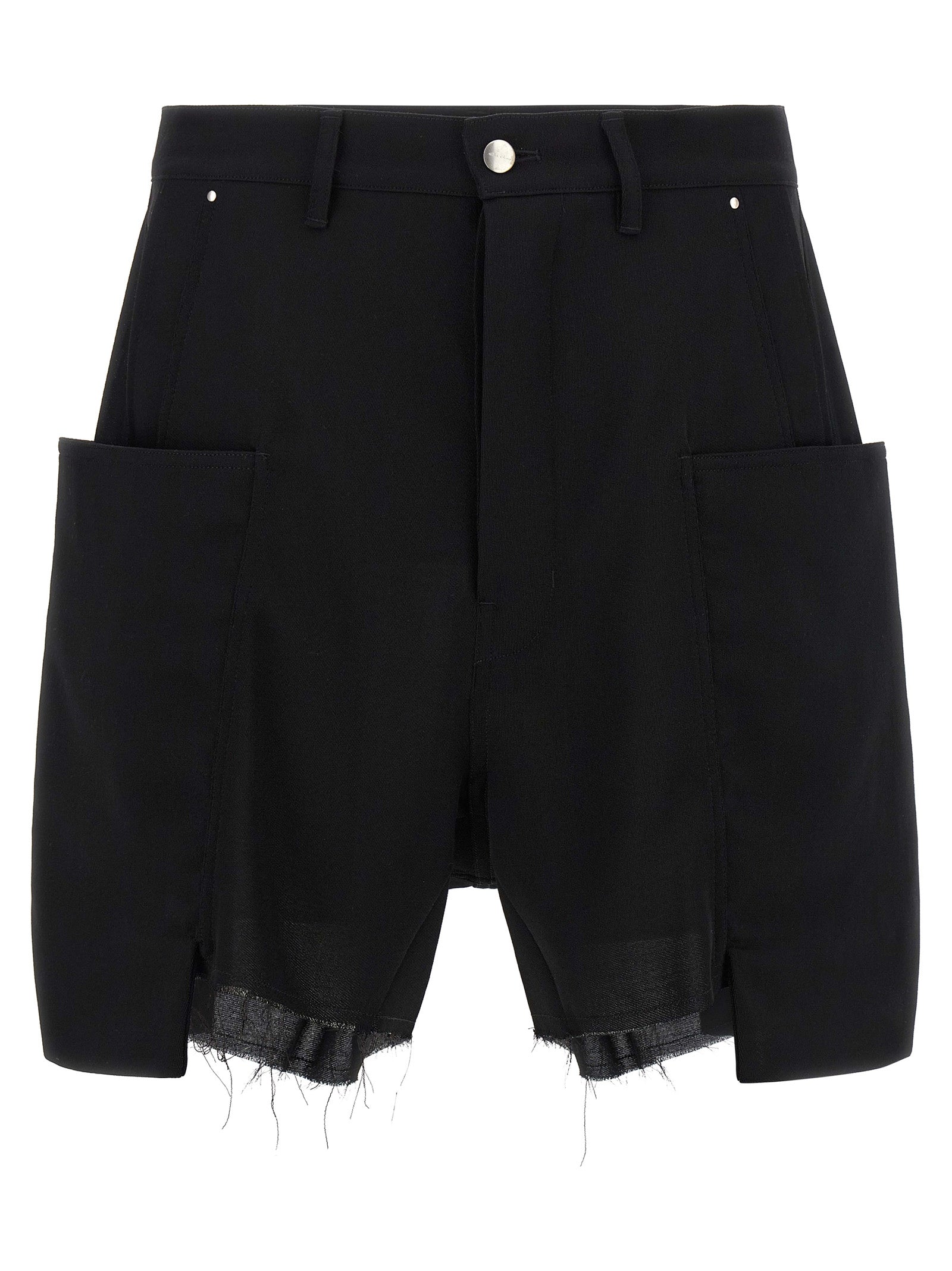 Rick Owens Black Wool Bermuda Men's Shorts