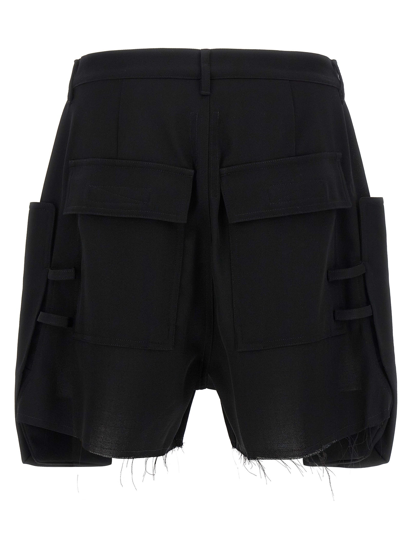 Rick Owens Black Wool Bermuda Men's Shorts