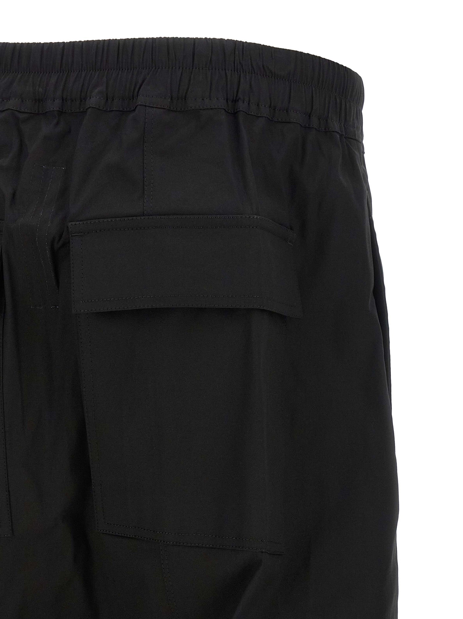 Rick Owens Black Cotton Bermuda Men's Shorts
