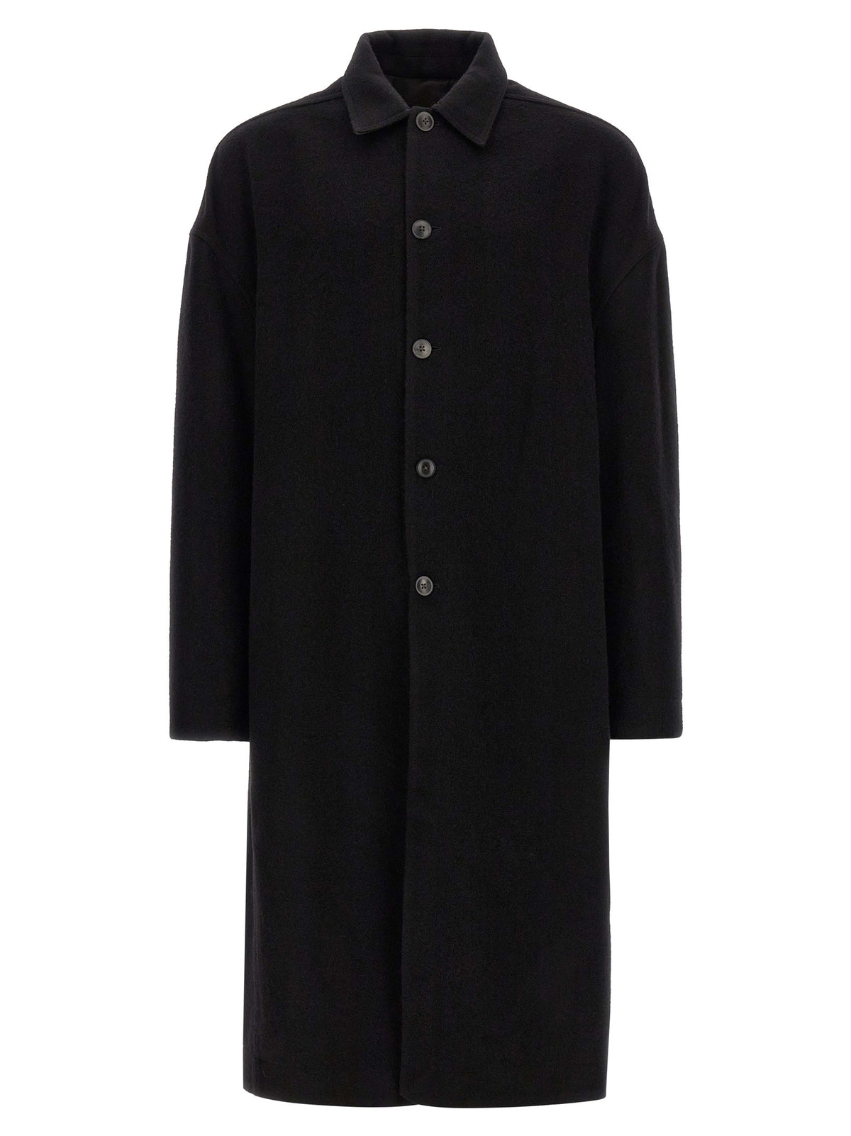 Rick Owens Black Virgin Wool Men's Coat
