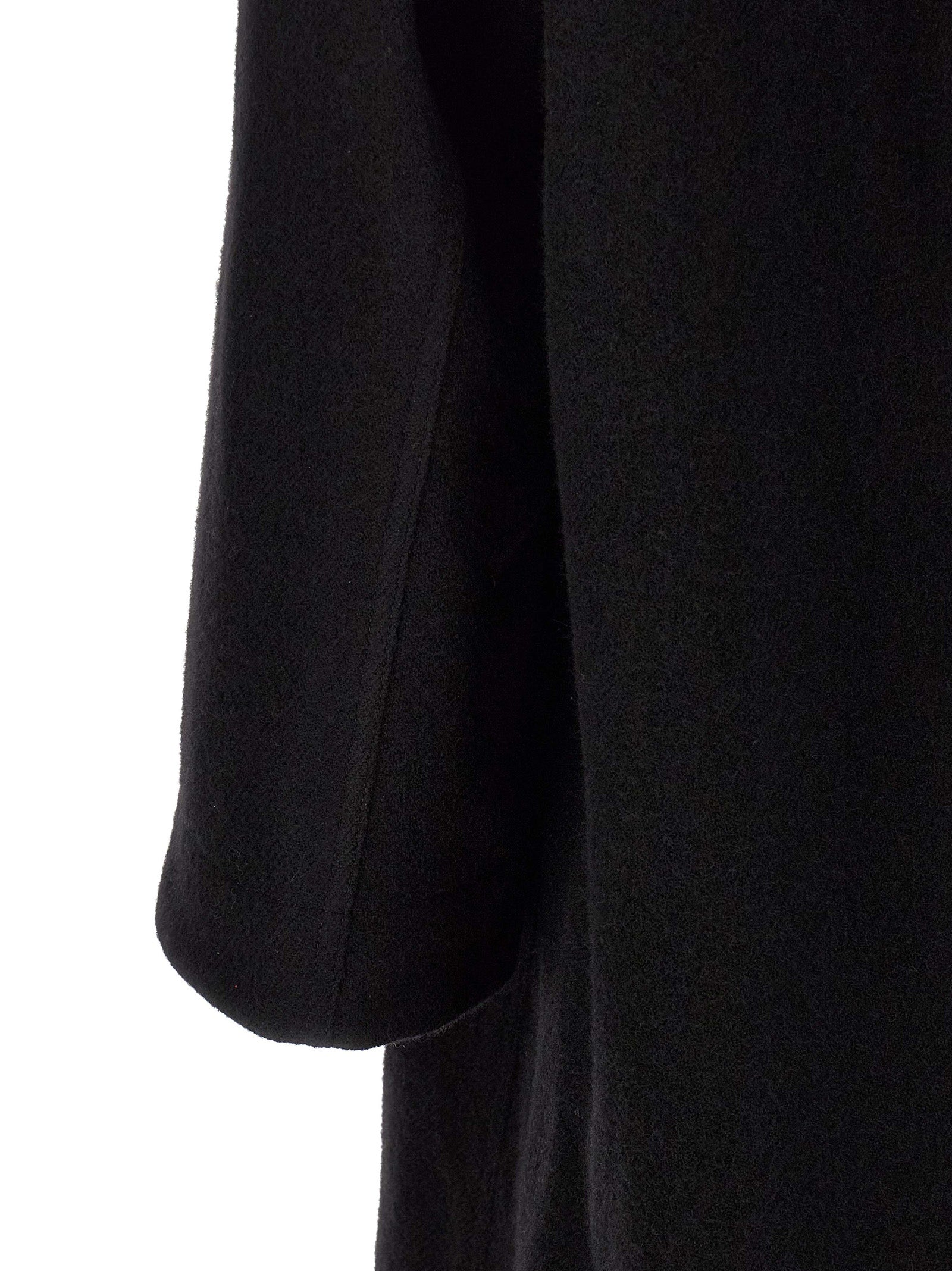 Rick Owens Black Virgin Wool Men's Coat