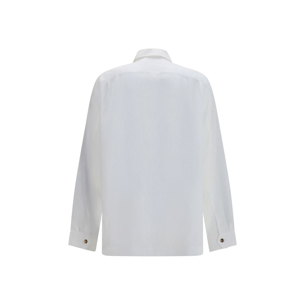 Brunello Cucinelli White Linen Men's Shirt