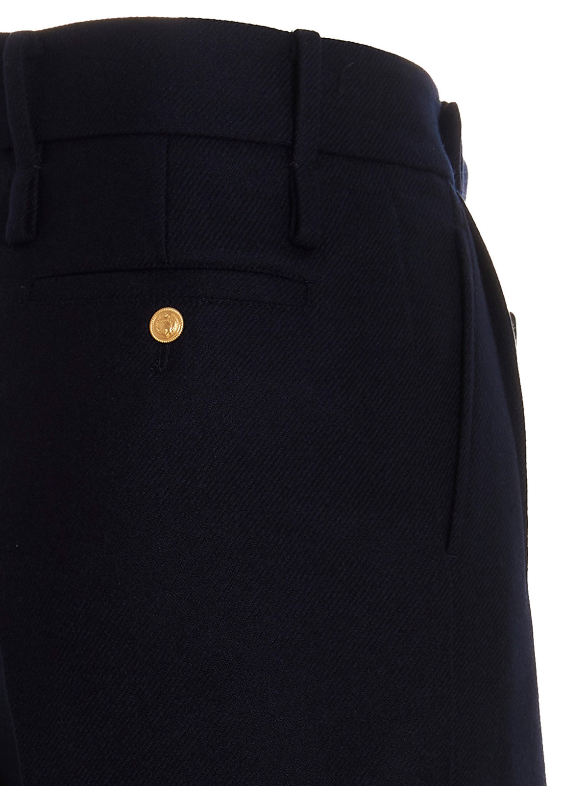 Gucci Blue Cashmere Casual Women's Pants
