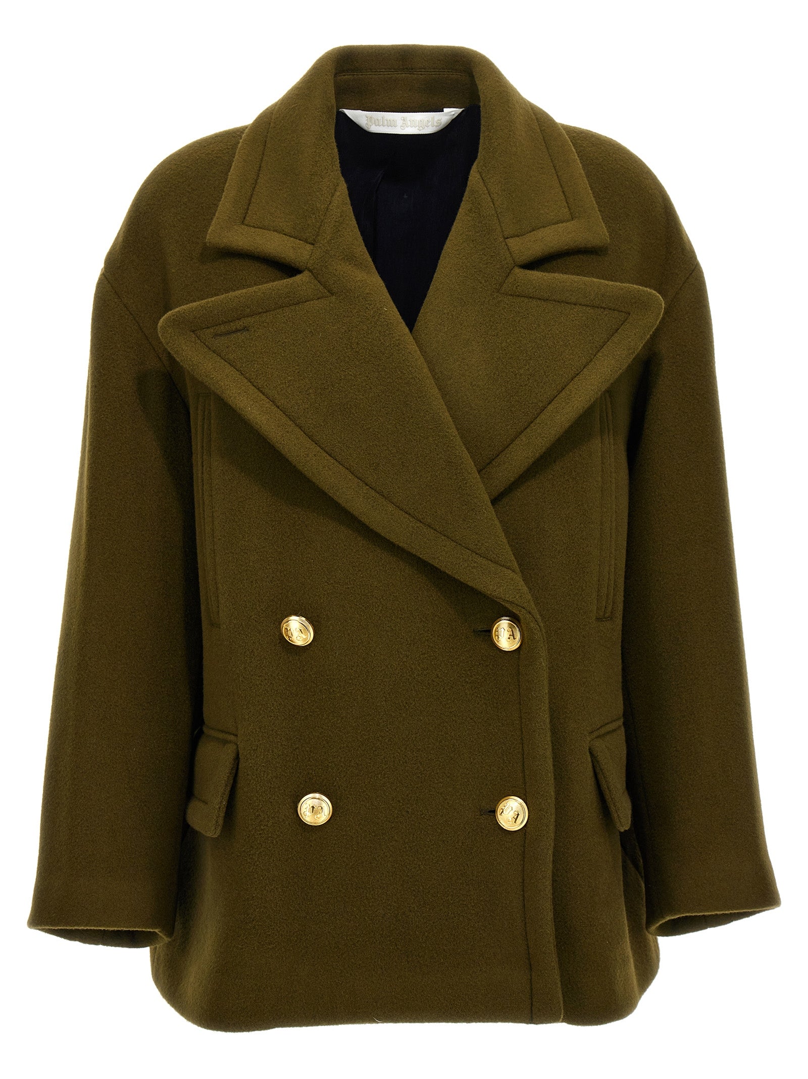 Palm Angels Bicolor Virgin Wool Women's Coat