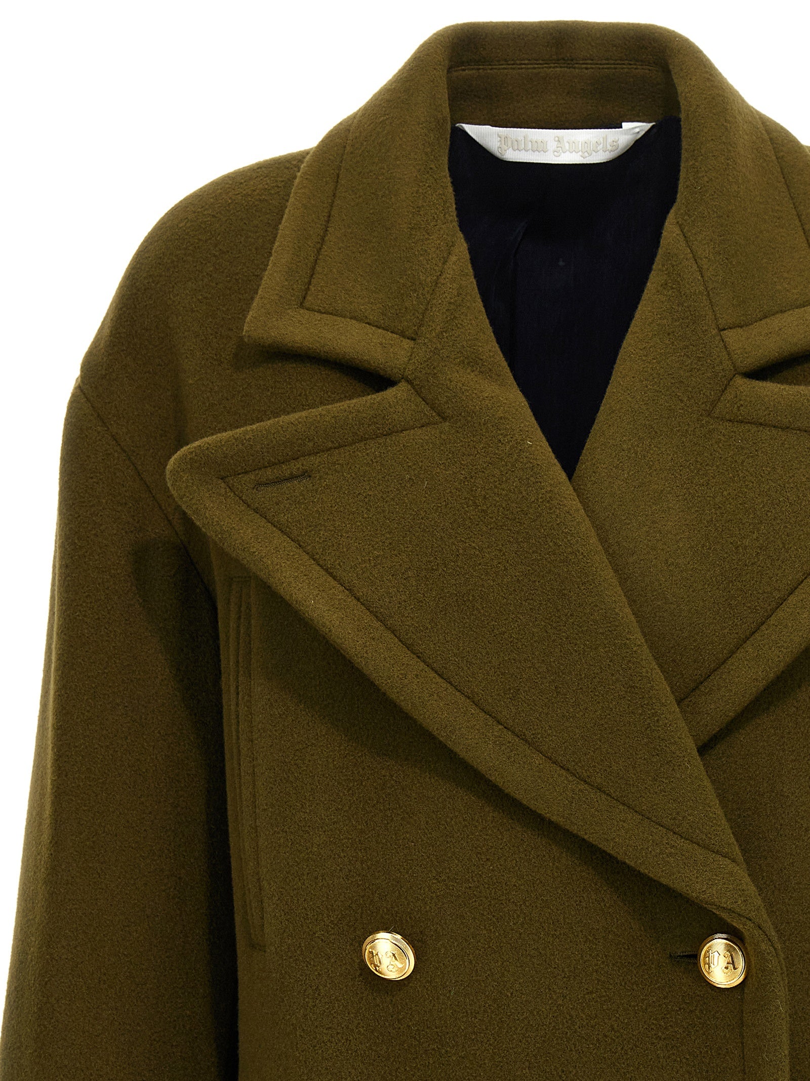 Palm Angels Bicolor Virgin Wool Women's Coat