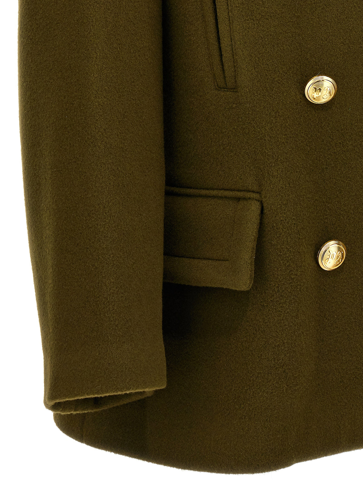 Palm Angels Bicolor Virgin Wool Women's Coat