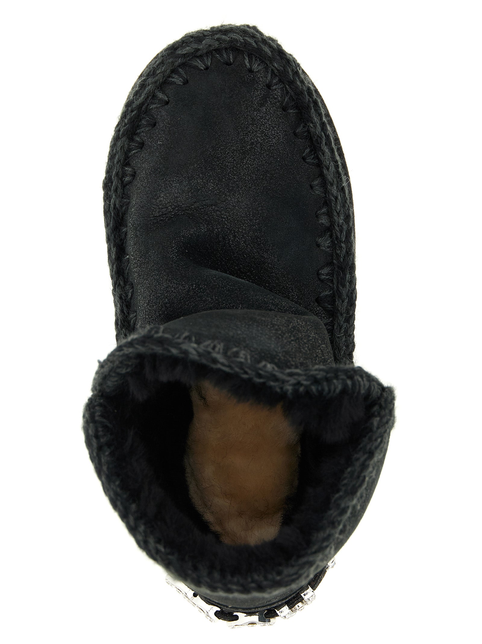Mou Black Lamb Leather Ankle Women's Boots