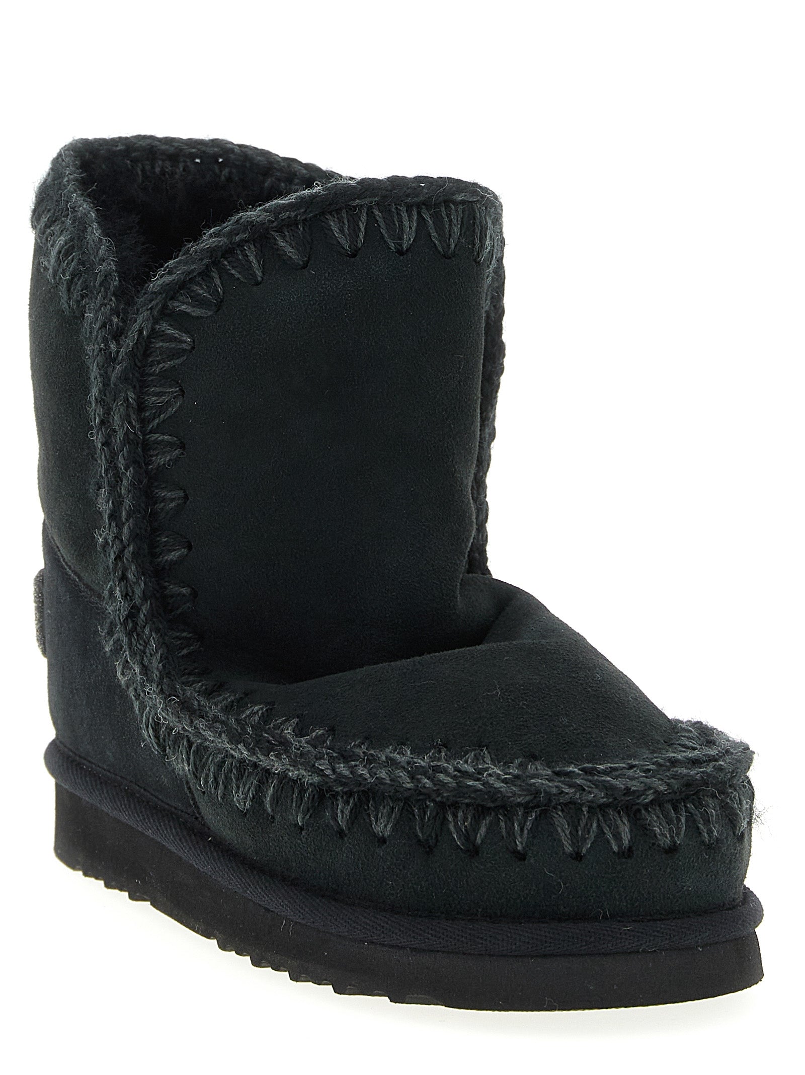 Mou Black Lambskin Ankle Women's Boots