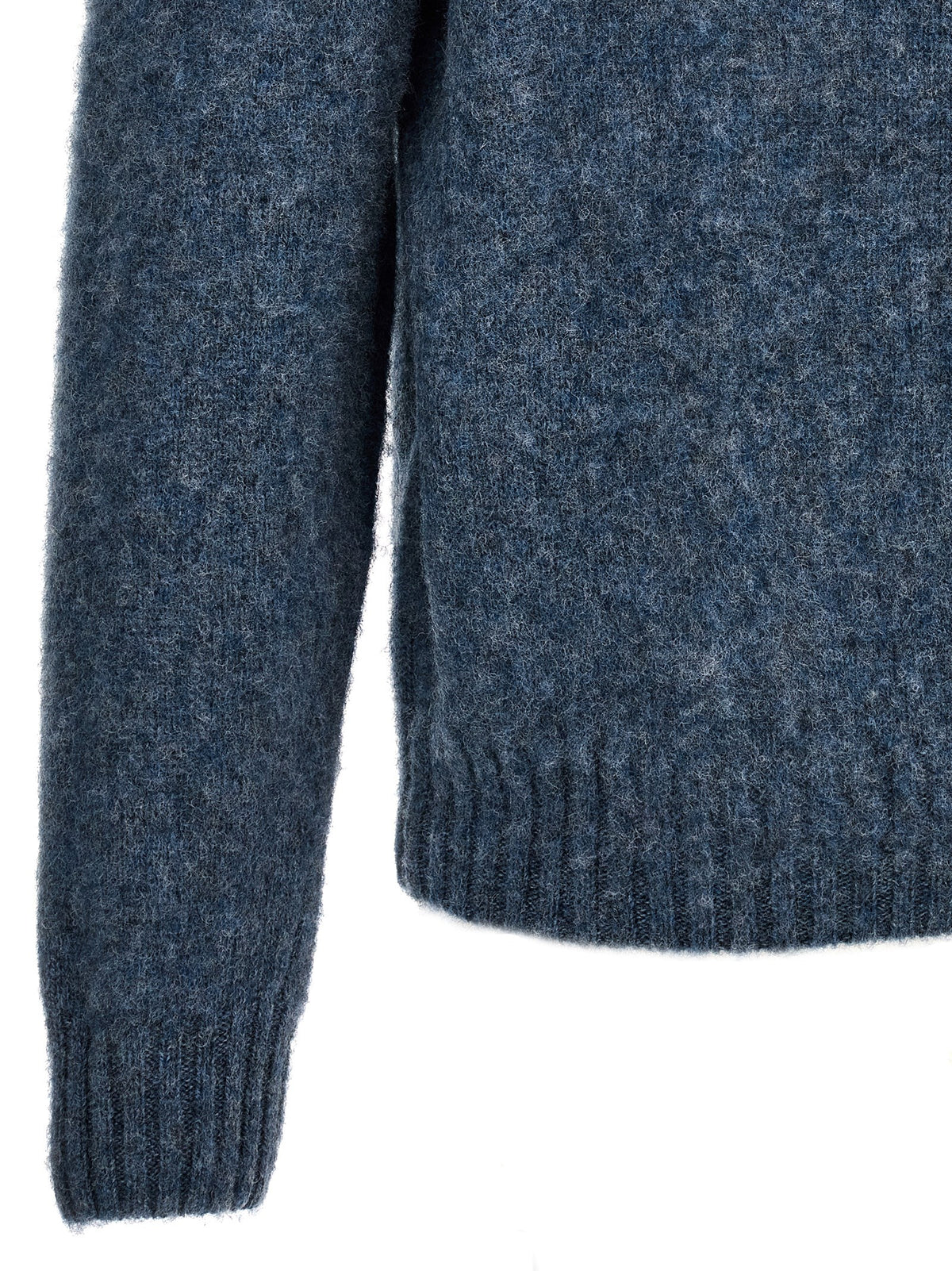 Harmony Blue Wool Men's Cardigan