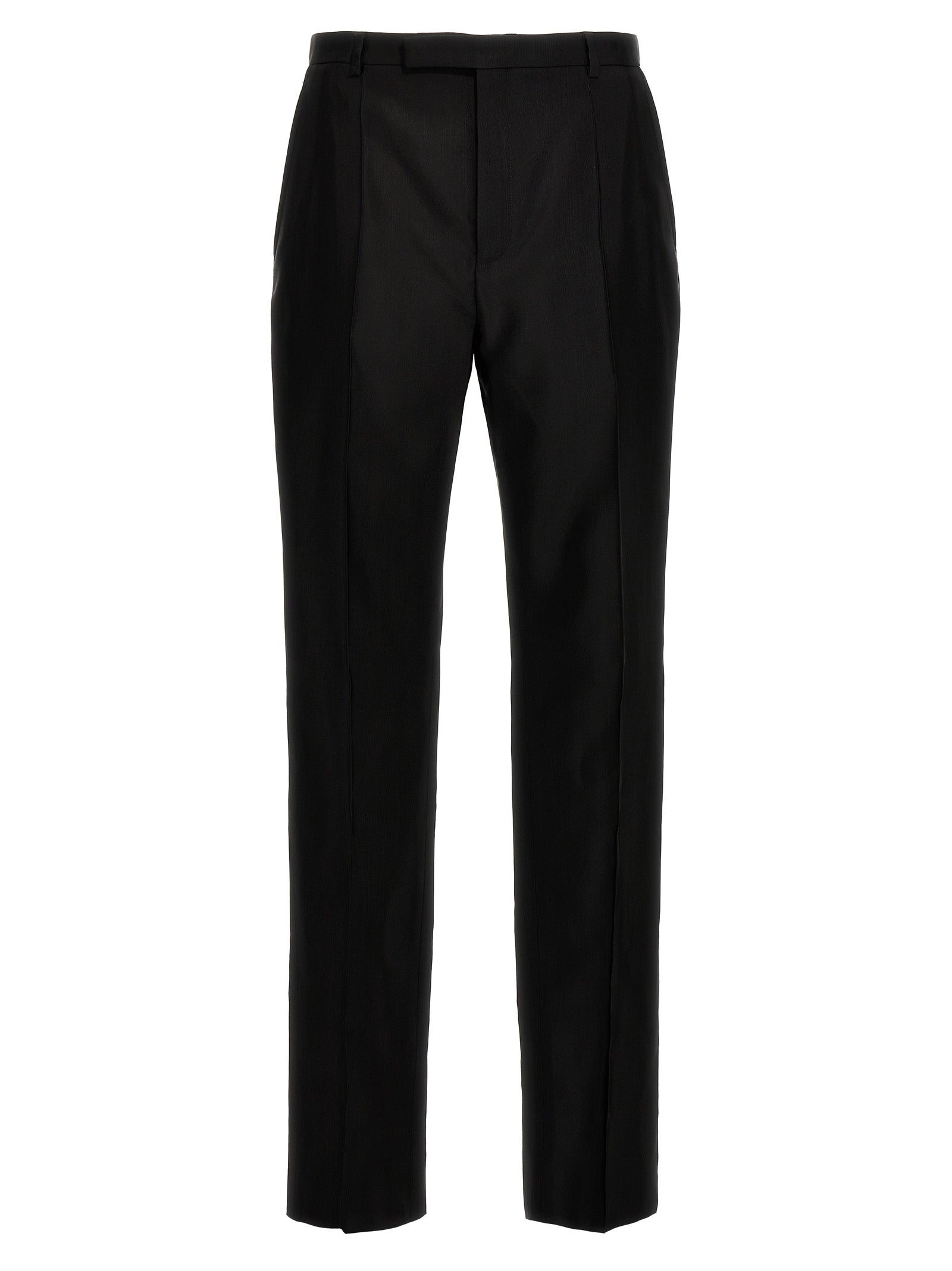 Saint Laurent Black Acetate Dress Men's Pants