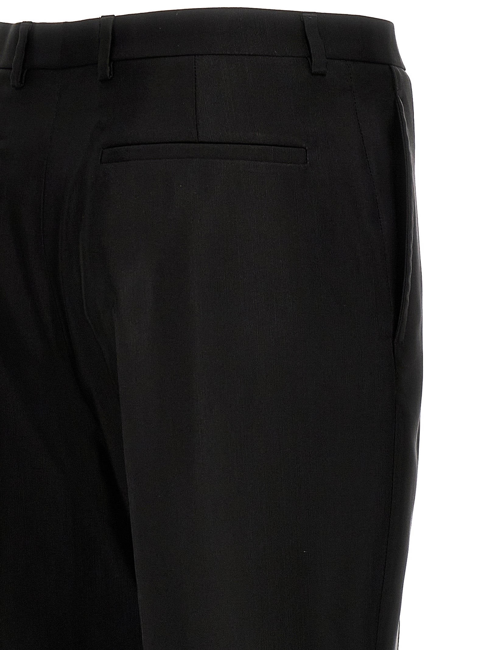Saint Laurent Black Acetate Dress Men's Pants