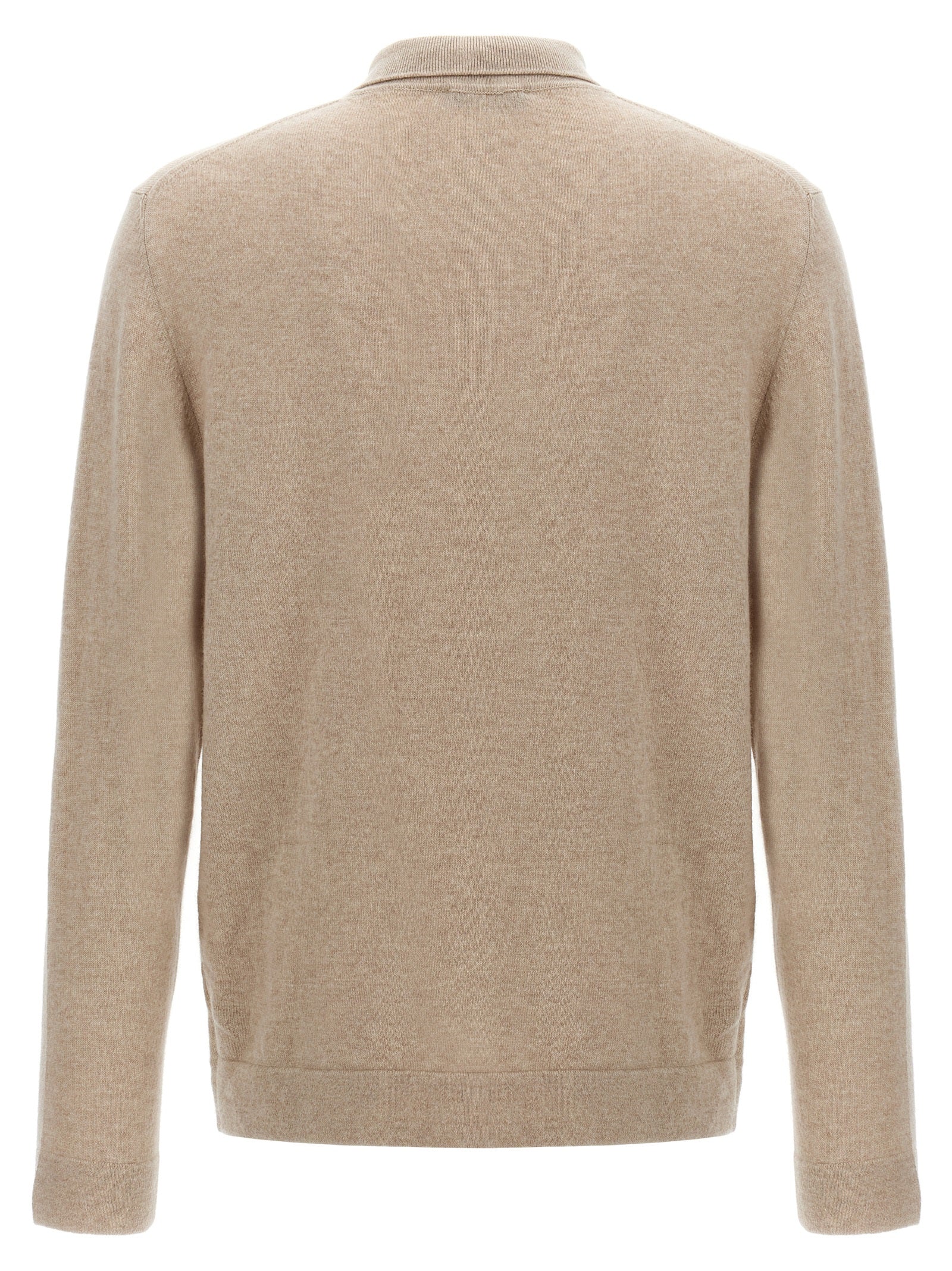 ZANONE Beige Virgin Wool Polo Men's Shirt