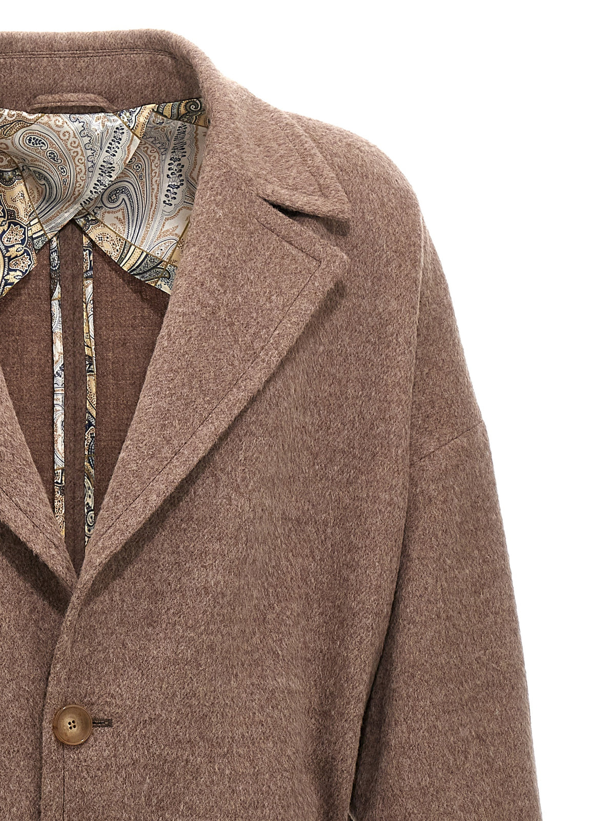 Etro Beige Wool Men's Coat