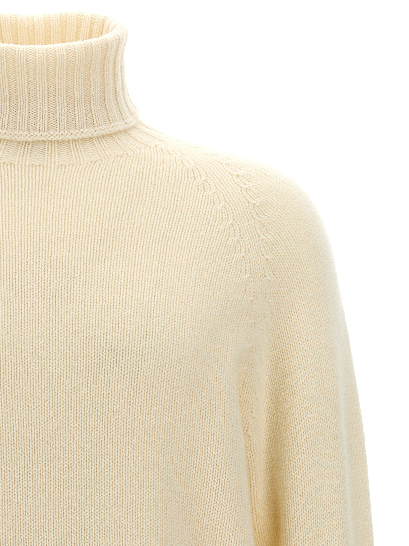 MA'RY'YA White Wool Men's Cardigan