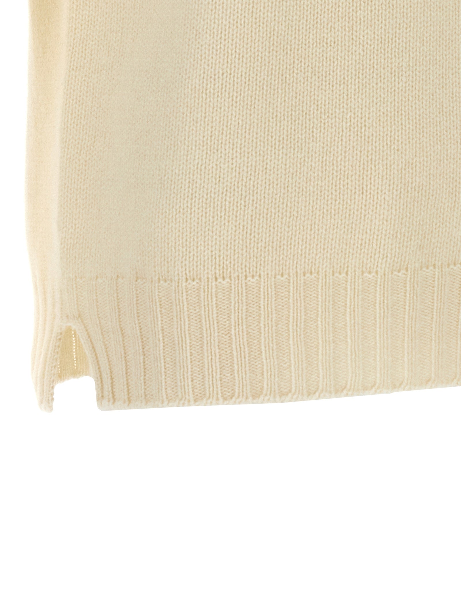 MA'RY'YA White Wool Men's Cardigan