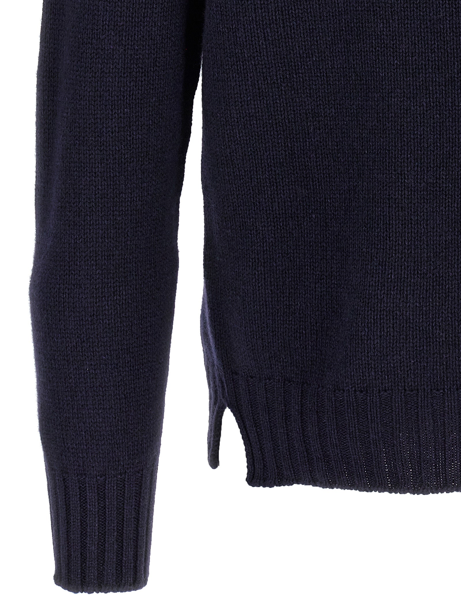 MA'RY'YA Blue Wool Men's Cardigan