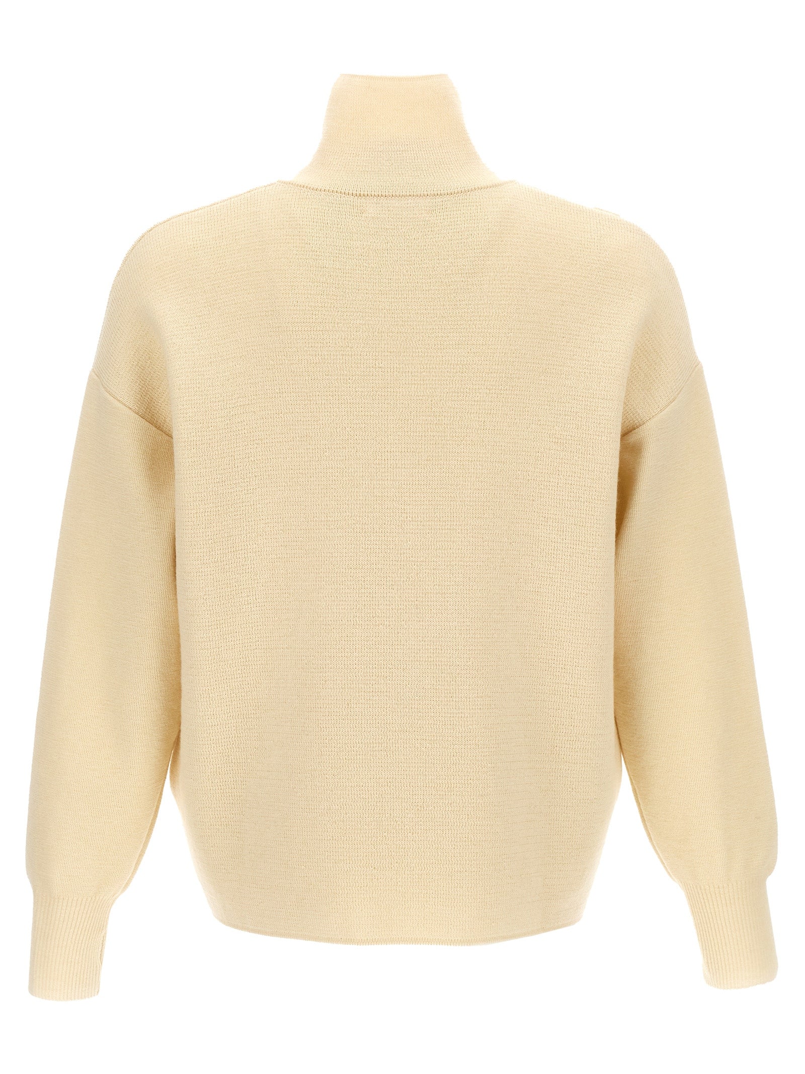 MA'RY'YA White Merino Wool Men's Cardigan