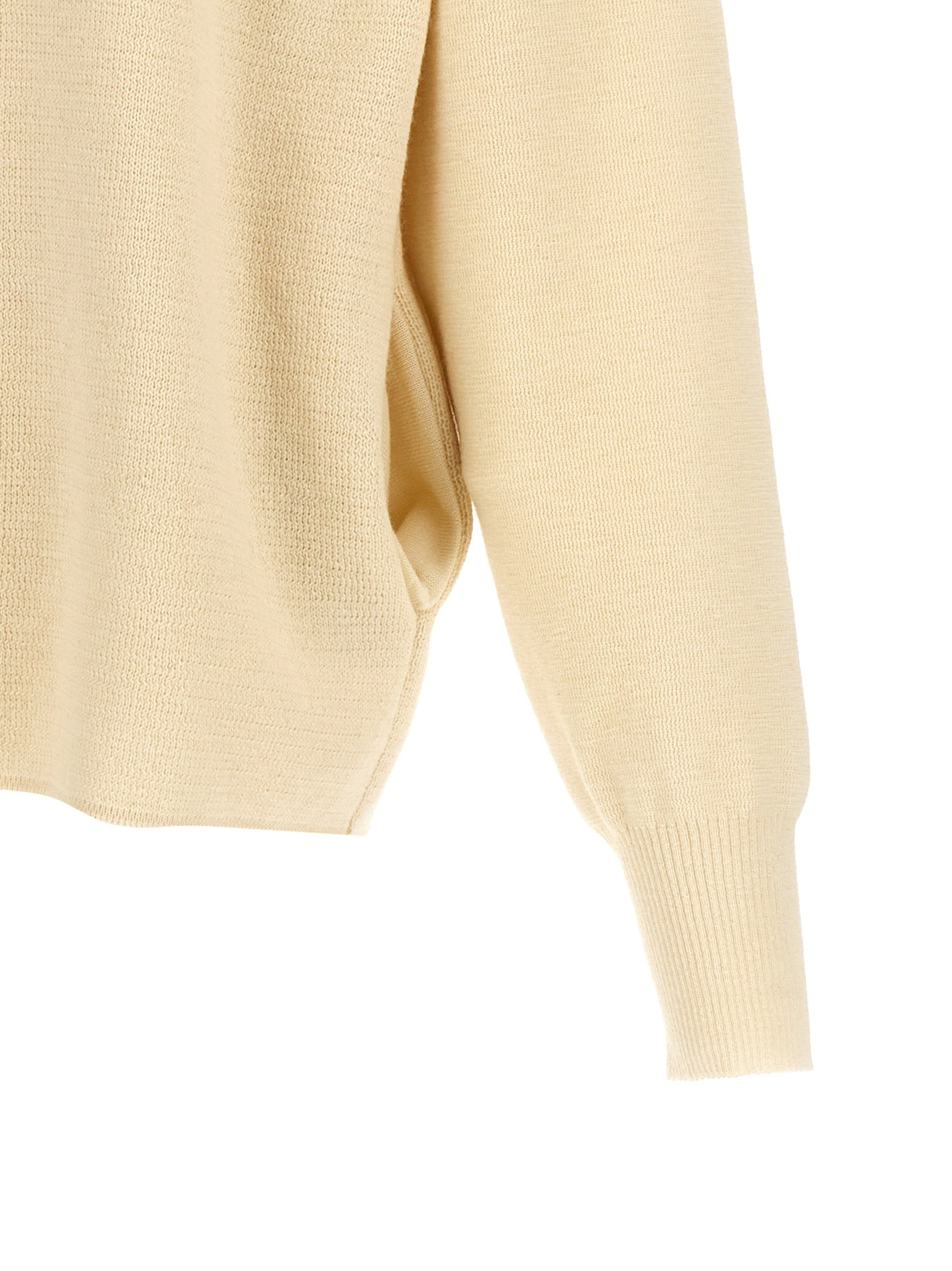 MA'RY'YA White Merino Wool Men's Cardigan