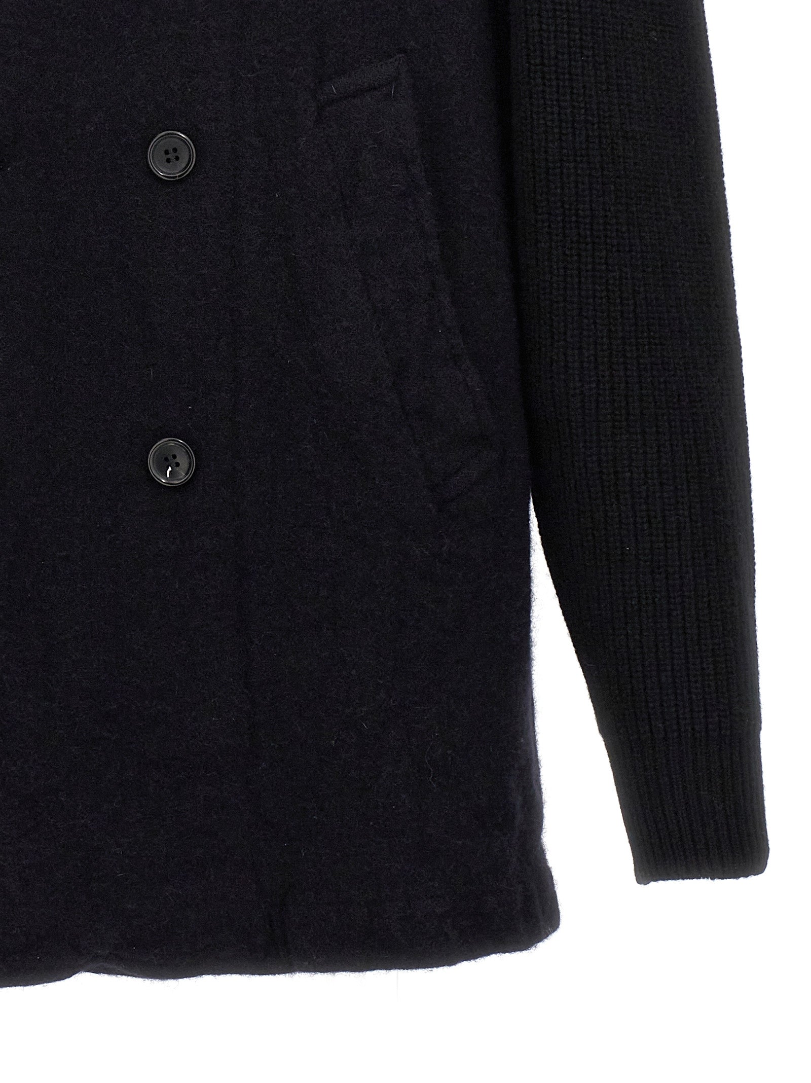 Comme Des Garçons Blue Wool Men's Coat