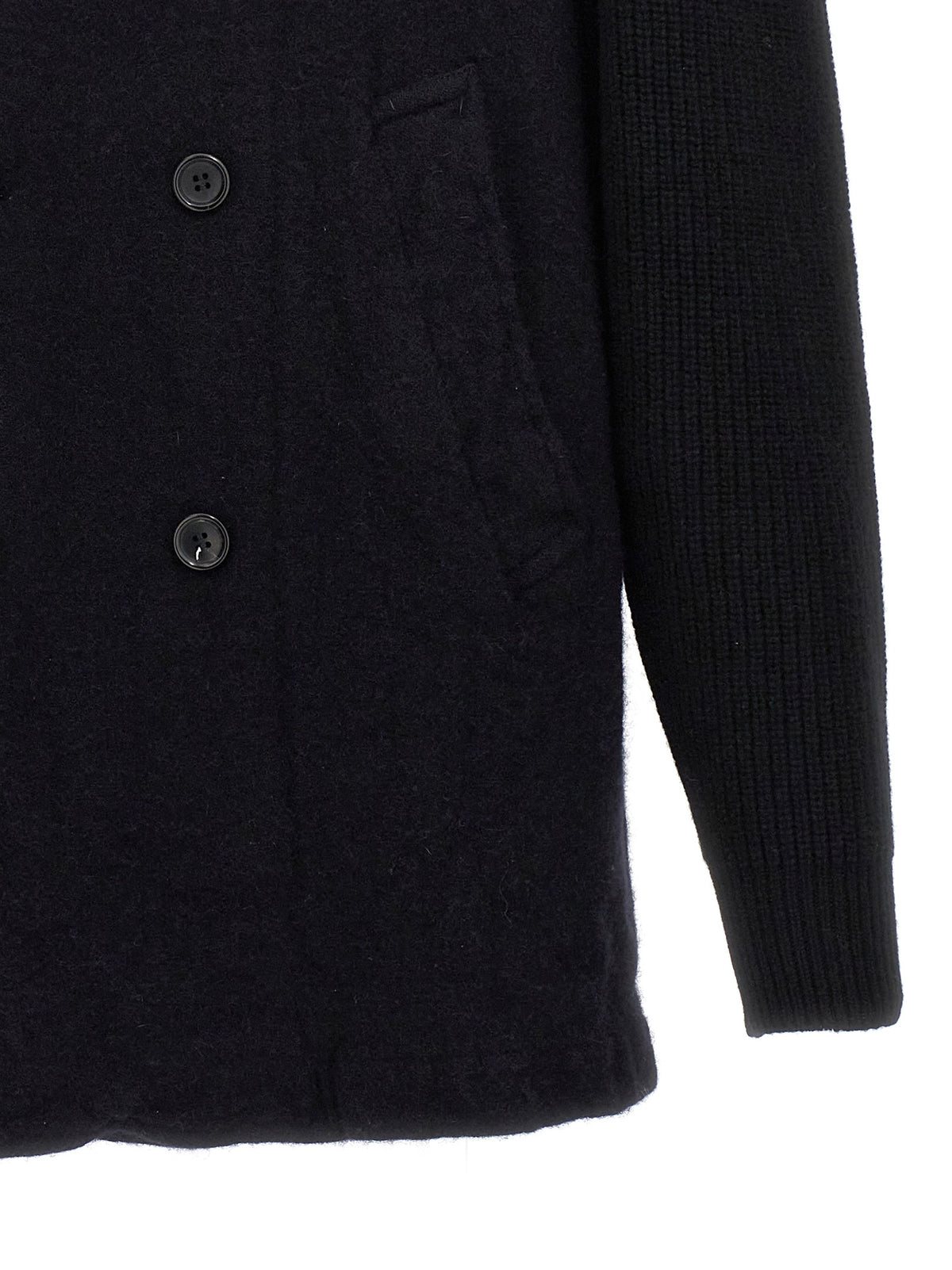Comme Des Garçons Blue Wool Men's Coat